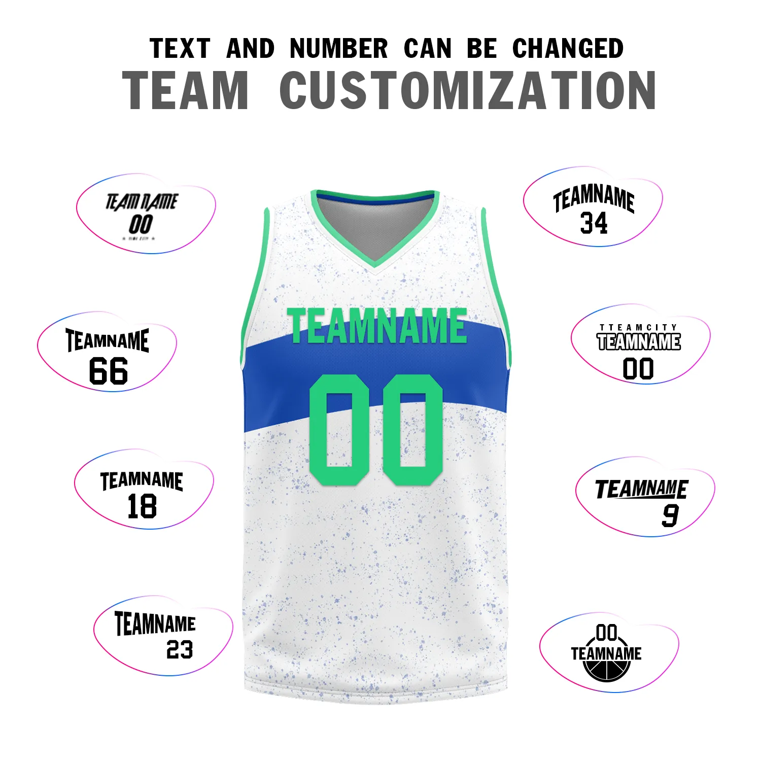 Custom Blue White Classic Style Reversible Basketball Uniform Personalized BBJR-D017009