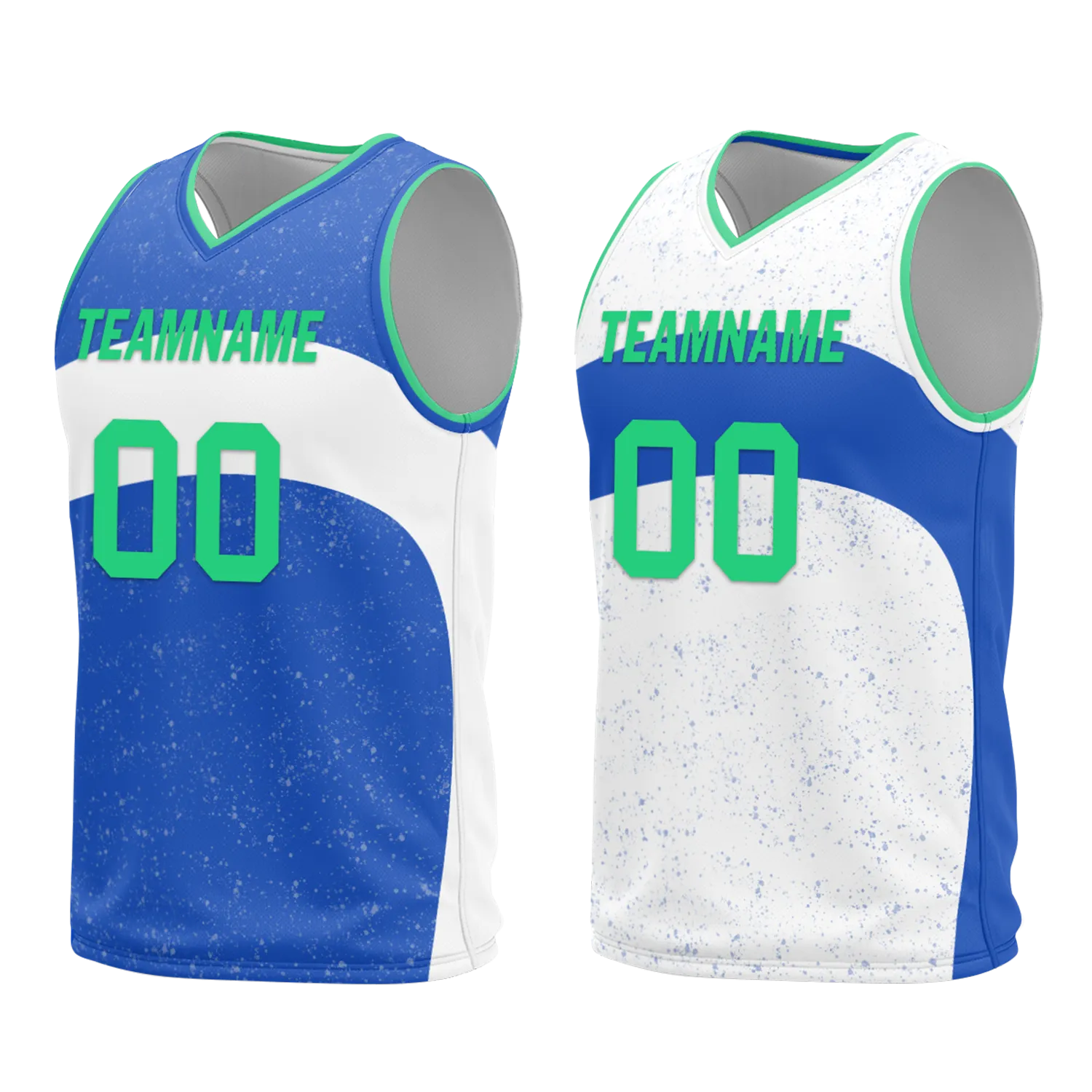 Custom Blue White Classic Style Reversible Basketball Uniform Personalized BBJR-D017009