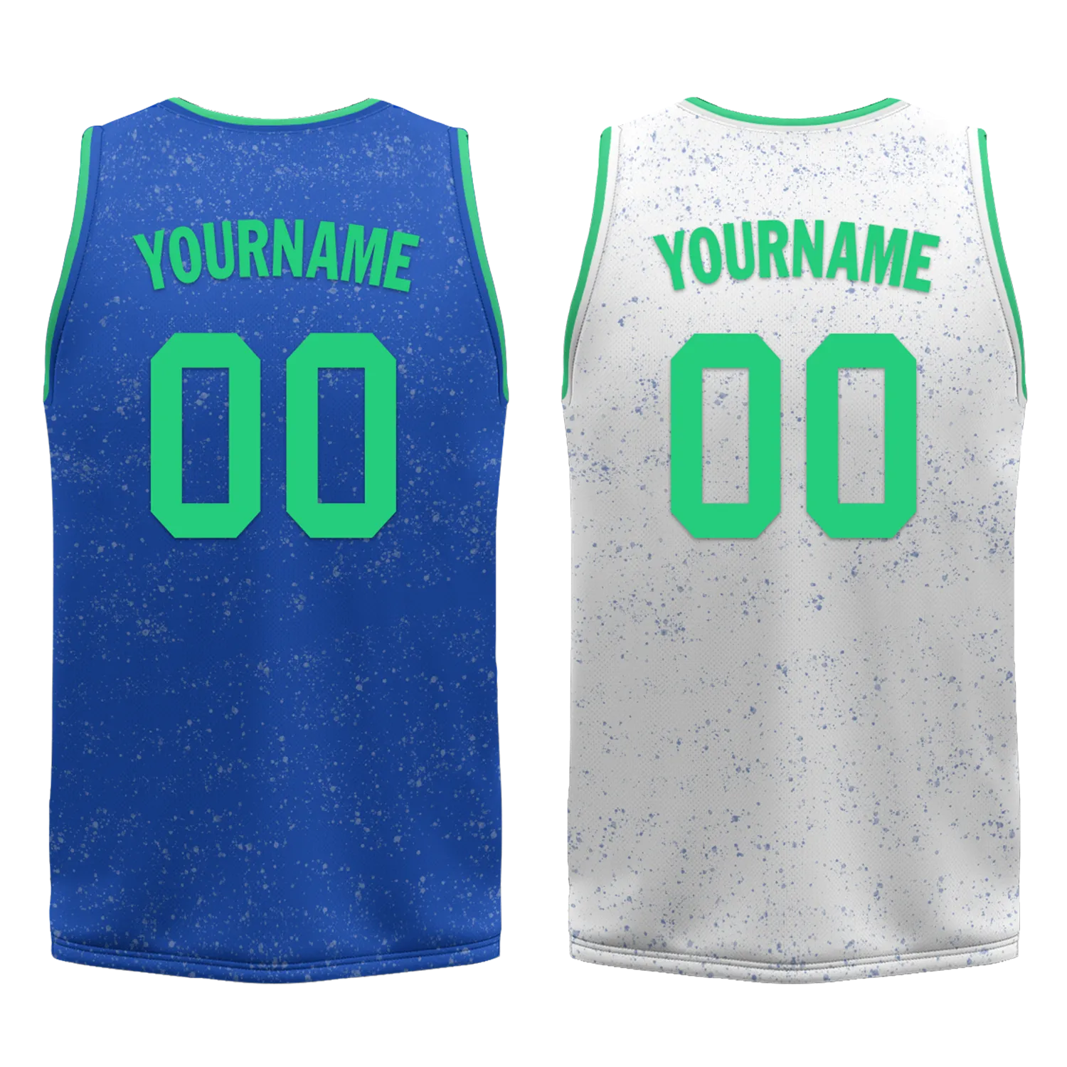 Custom Blue White Classic Style Reversible Basketball Uniform Personalized BBJR-D017009