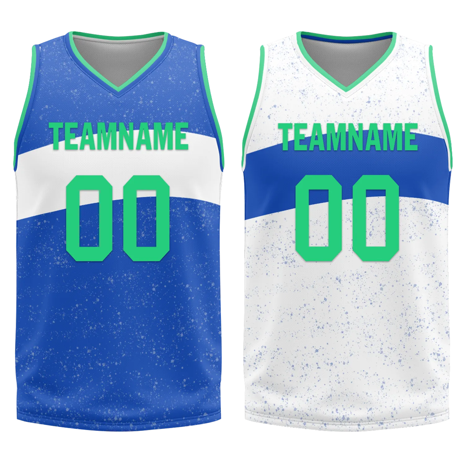 Custom Blue White Classic Style Reversible Basketball Uniform Personalized BBJR-D017009
