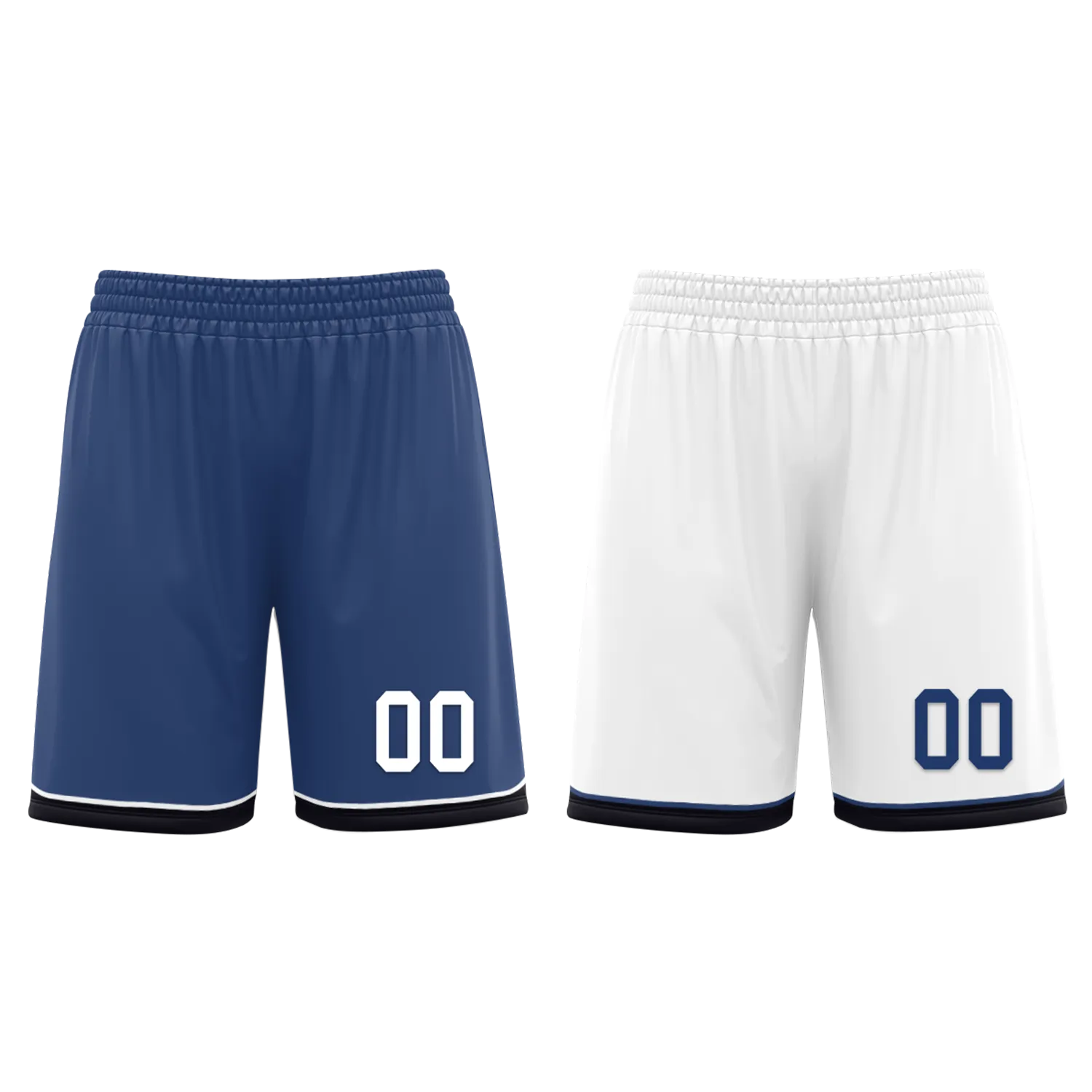 Custom Blue White Classic Style Reversible Basketball Uniform Personalized BBJR-D017053