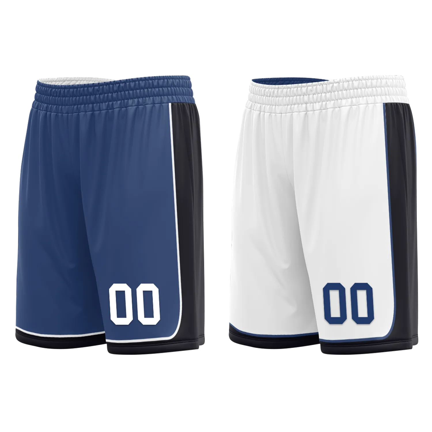 Custom Blue White Classic Style Reversible Basketball Uniform Personalized BBJR-D017053