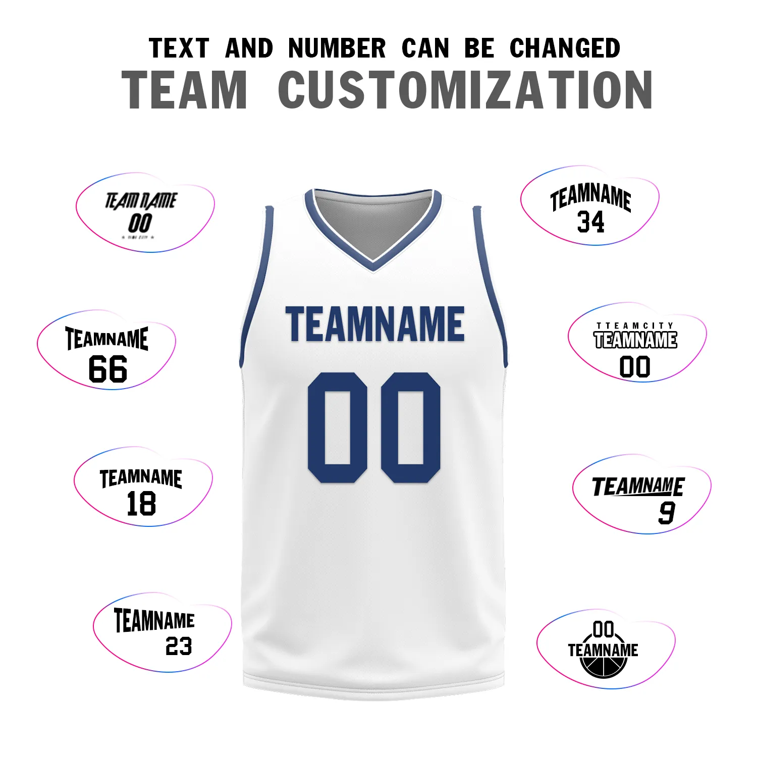 Custom Blue White Classic Style Reversible Basketball Uniform Personalized BBJR-D017053