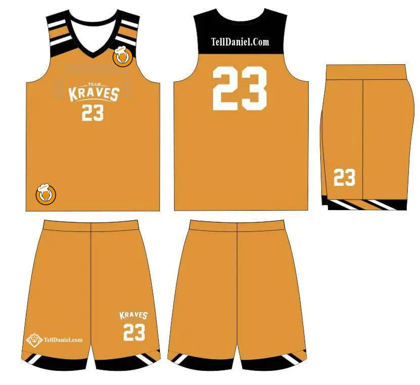 Custom Design Reversible Basketball Uniform