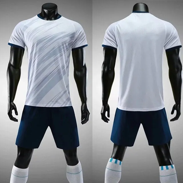 Custom Football Training Uniforms set Adult Soccer Jerseys suits Breathable shirts Short Slim Jerseys