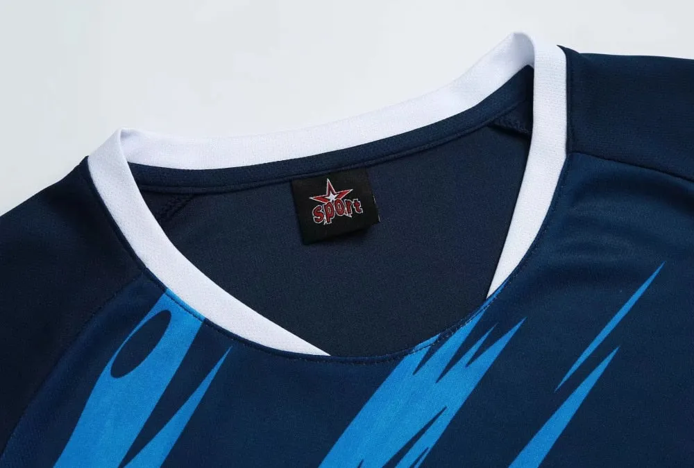 Custom Football Training Uniforms set Adult Soccer Jerseys suits Breathable shirts Short Slim Jerseys