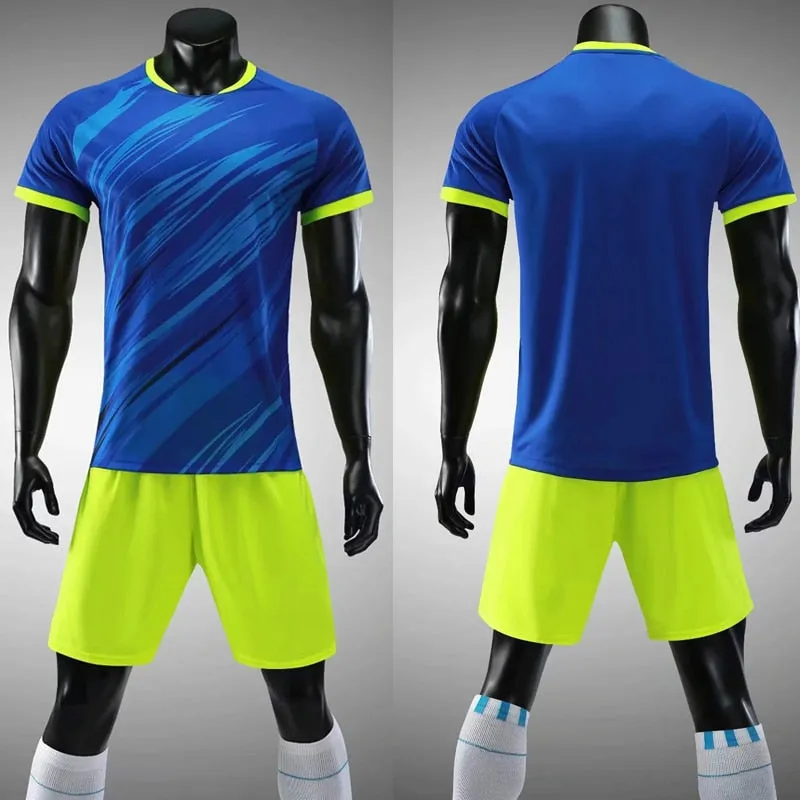 Custom Football Training Uniforms set Adult Soccer Jerseys suits Breathable shirts Short Slim Jerseys