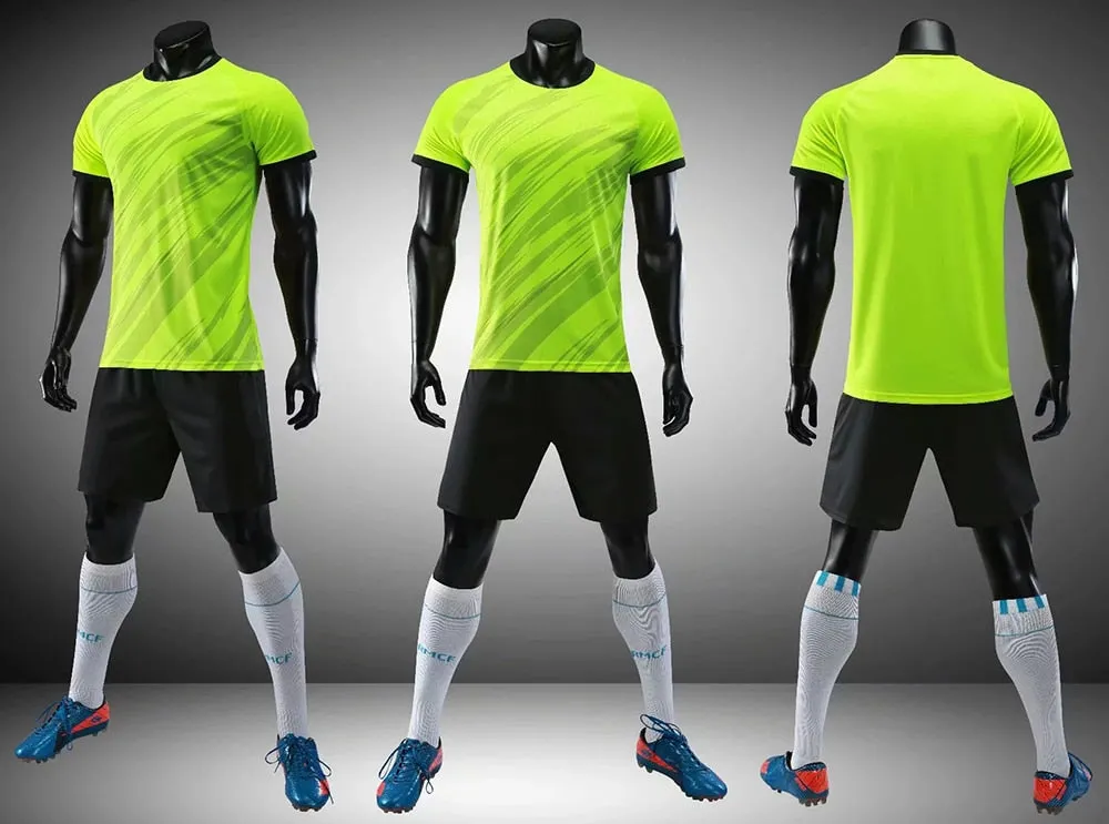 Custom Football Training Uniforms set Adult Soccer Jerseys suits Breathable shirts Short Slim Jerseys