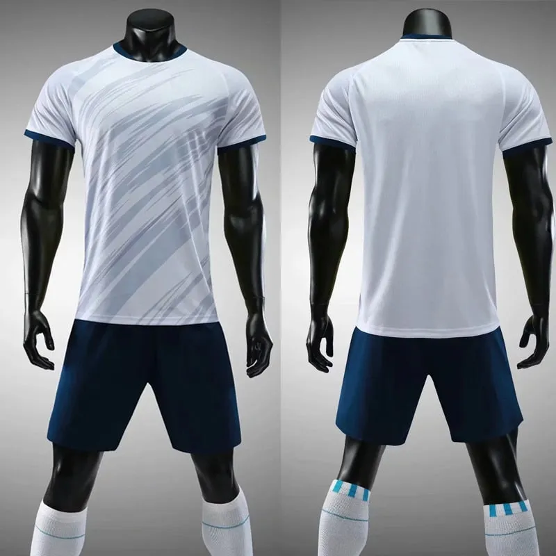 Custom Football Training Uniforms set Adult Soccer Jerseys suits Breathable shirts Short Slim Jerseys