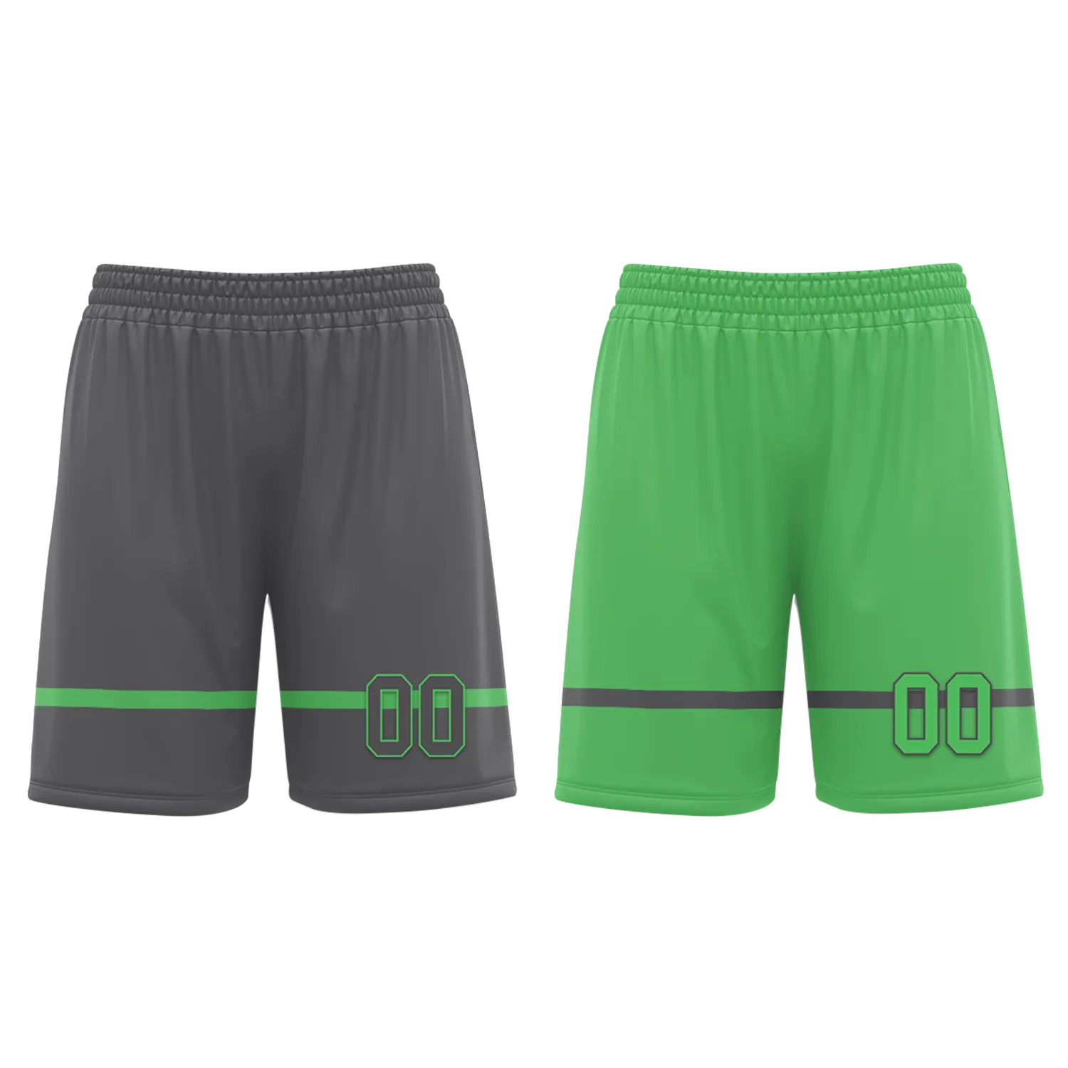 Custom Gray Green Classic Style Reversible Basketball Uniform Personalized Ordinary BBJR-D017046