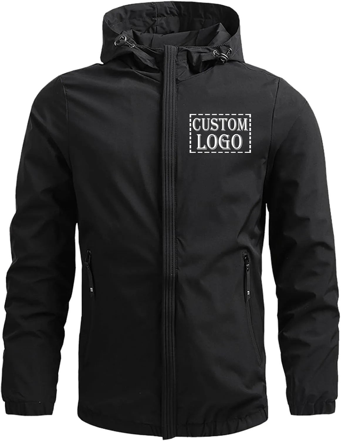 Custom Personalized Women's Lightweight Jacket Softshell Waterproof Windbreaker Coat for Running Hiking