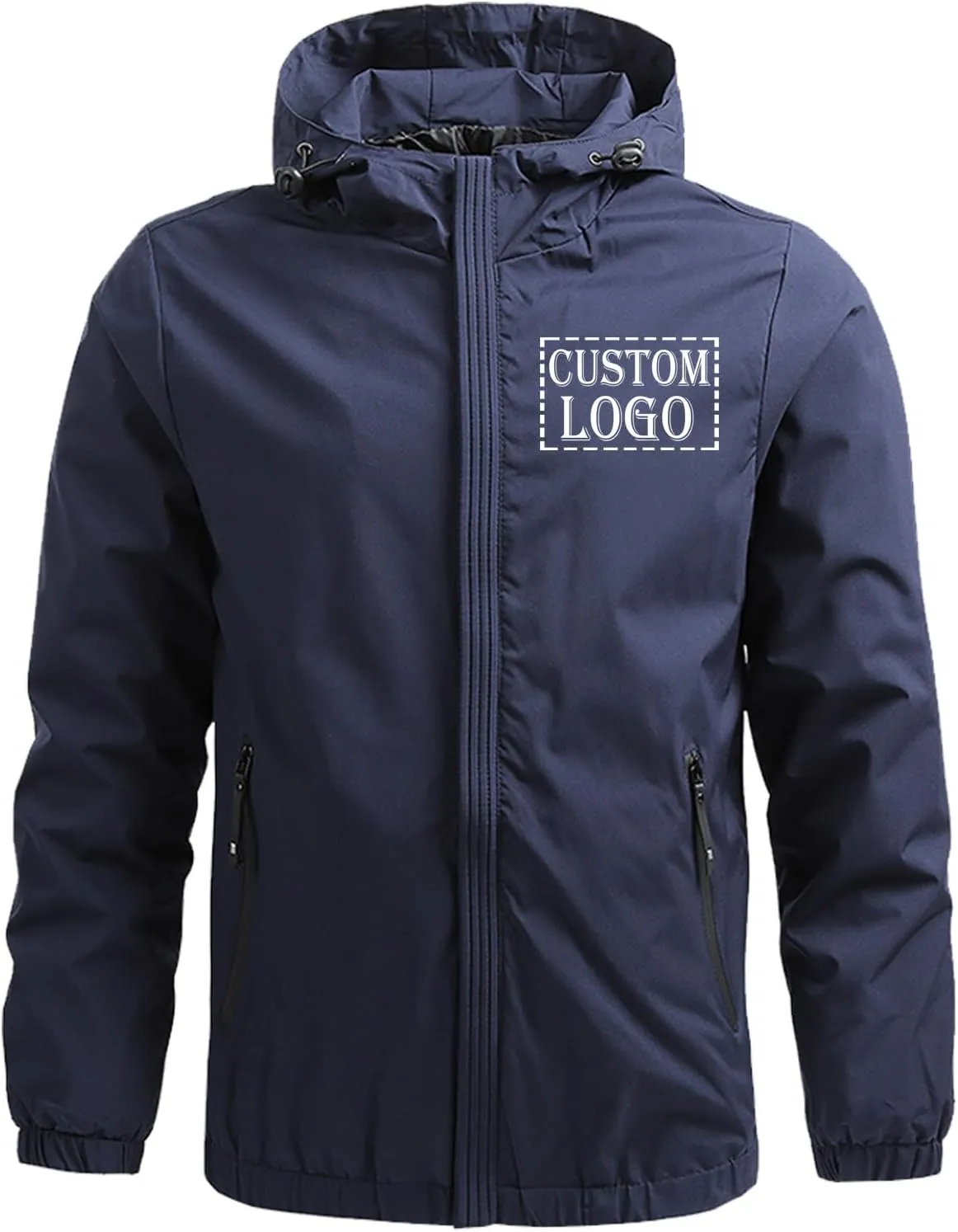 Custom Personalized Women's Lightweight Jacket Softshell Waterproof Windbreaker Coat for Running Hiking