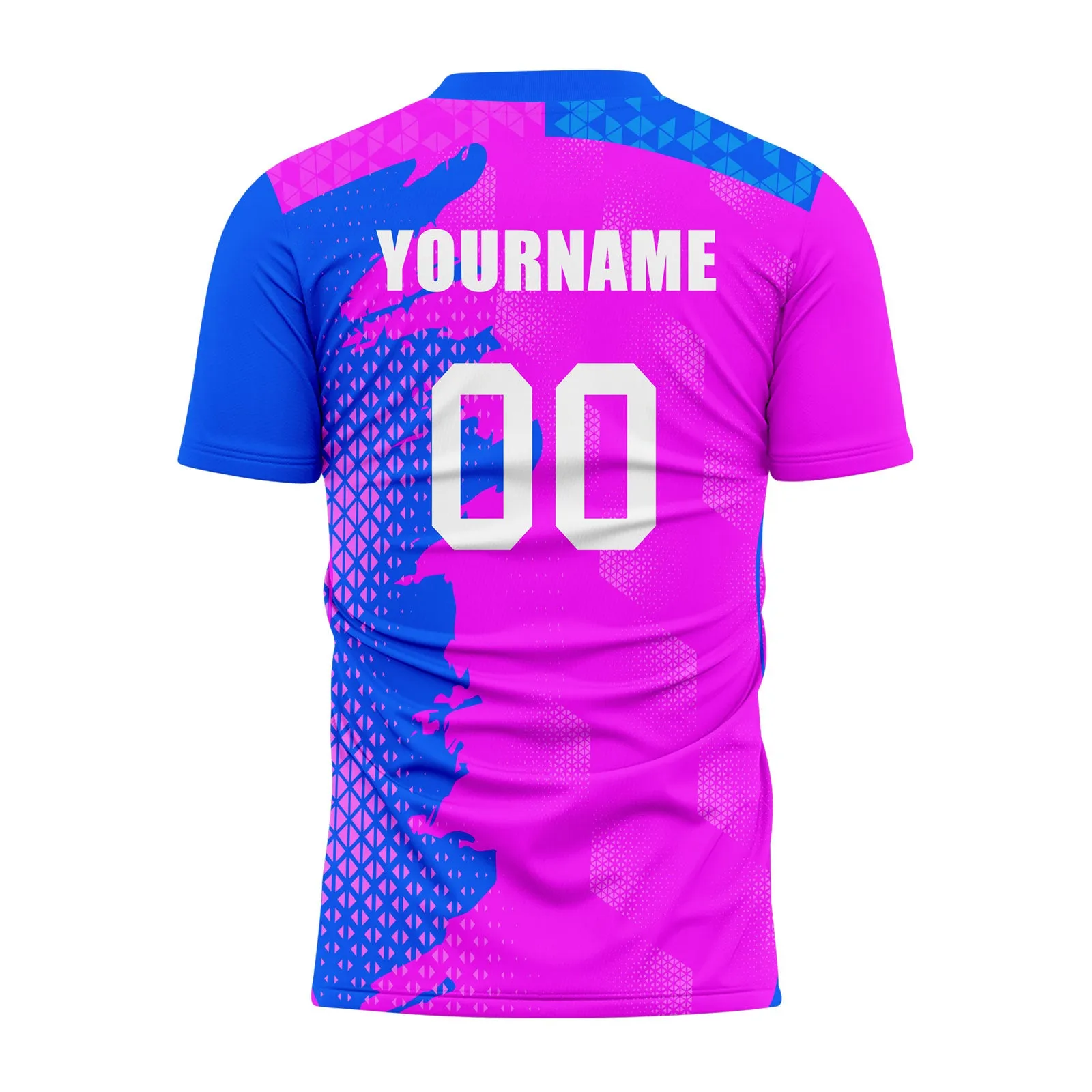 Custom Pink Blue Soccer Sets Jersey Personalized SCJ101-D020210-7