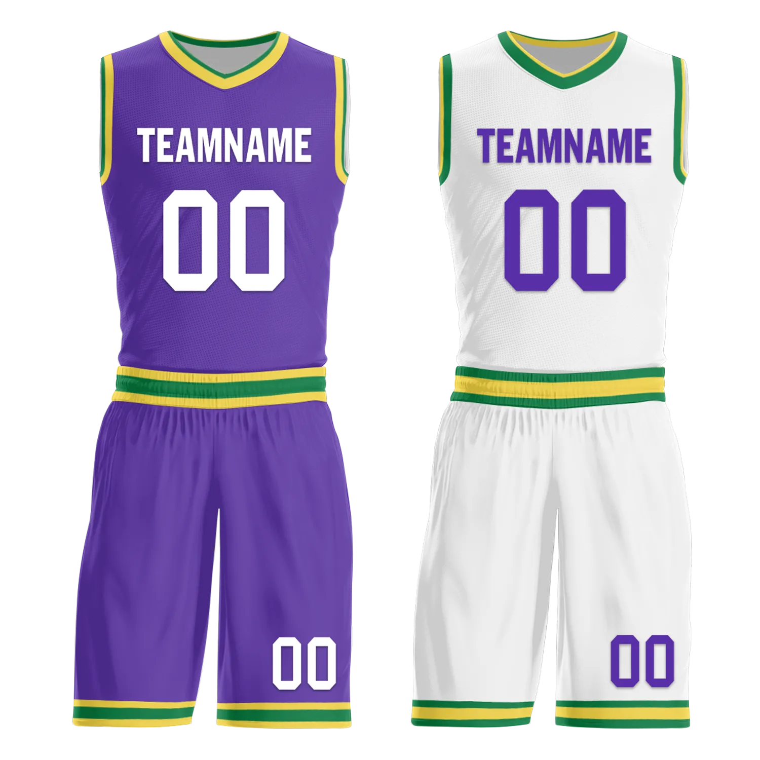 Custom Purple White Classic Style Reversible Basketball Uniform Personalized Ordinary BBJR-D017047