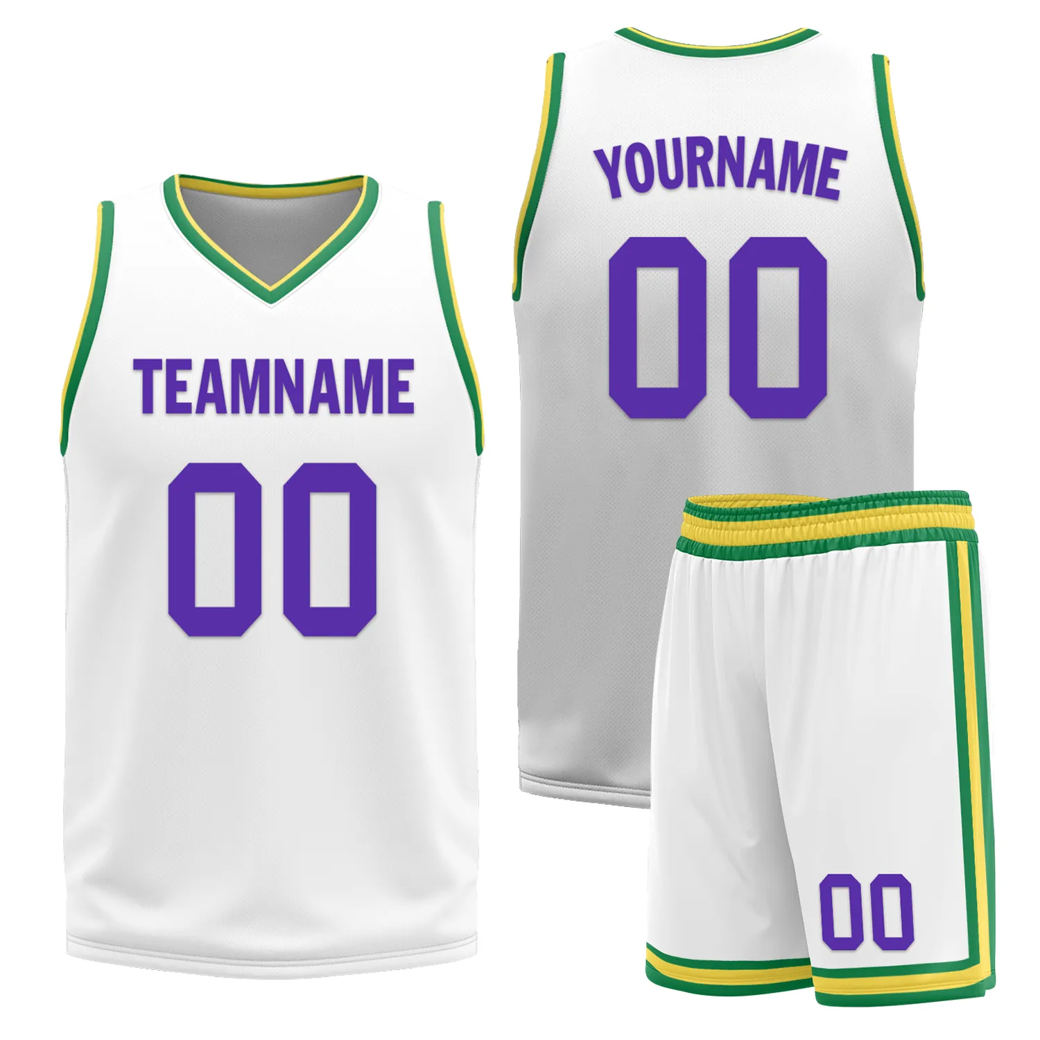 Custom Purple White Classic Style Reversible Basketball Uniform Personalized Ordinary BBJR-D017047