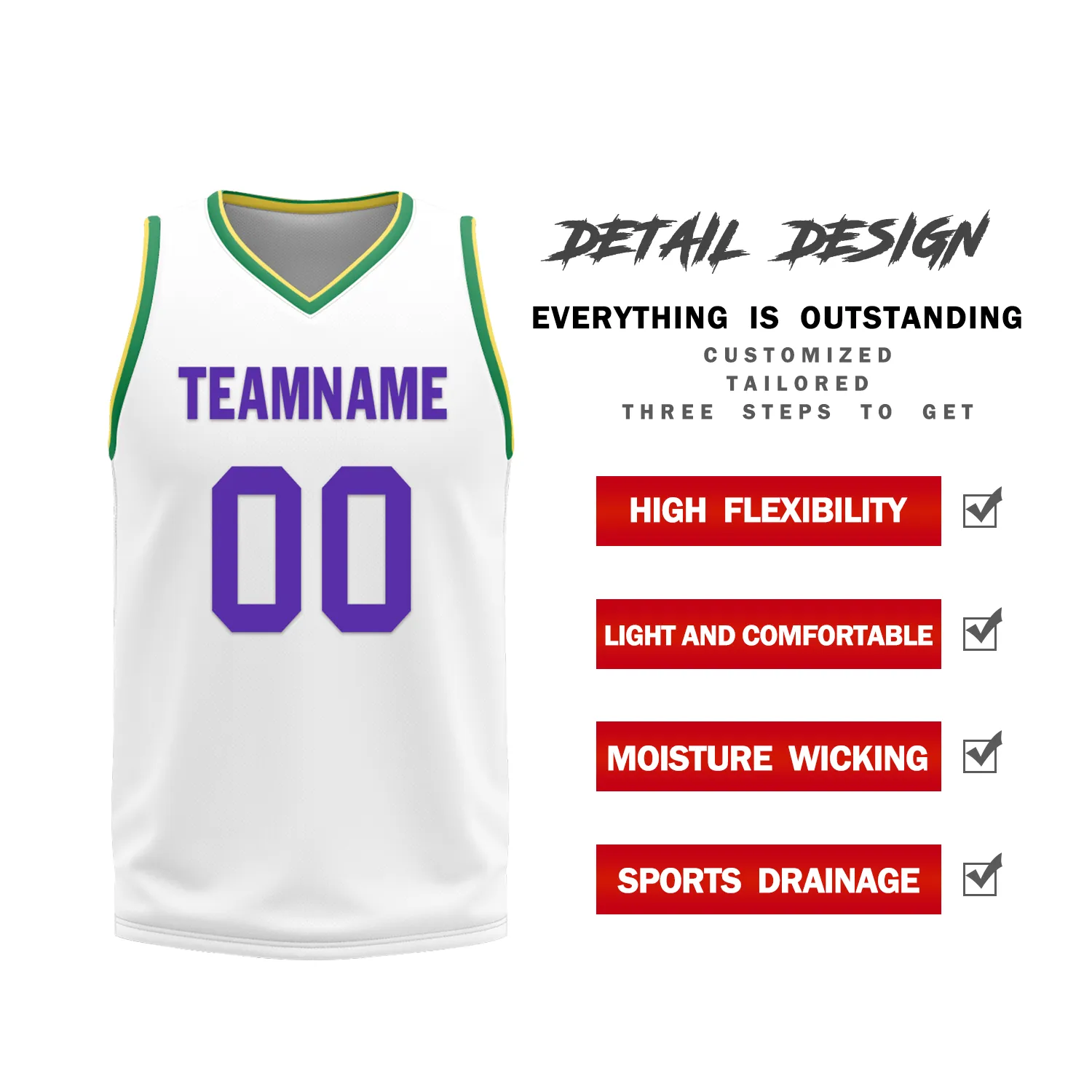 Custom Purple White Classic Style Reversible Basketball Uniform Personalized Ordinary BBJR-D017047
