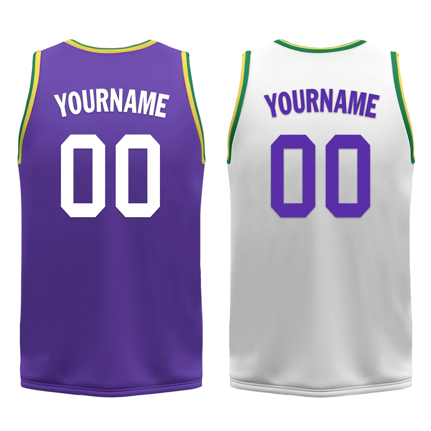 Custom Purple White Classic Style Reversible Basketball Uniform Personalized Ordinary BBJR-D017047