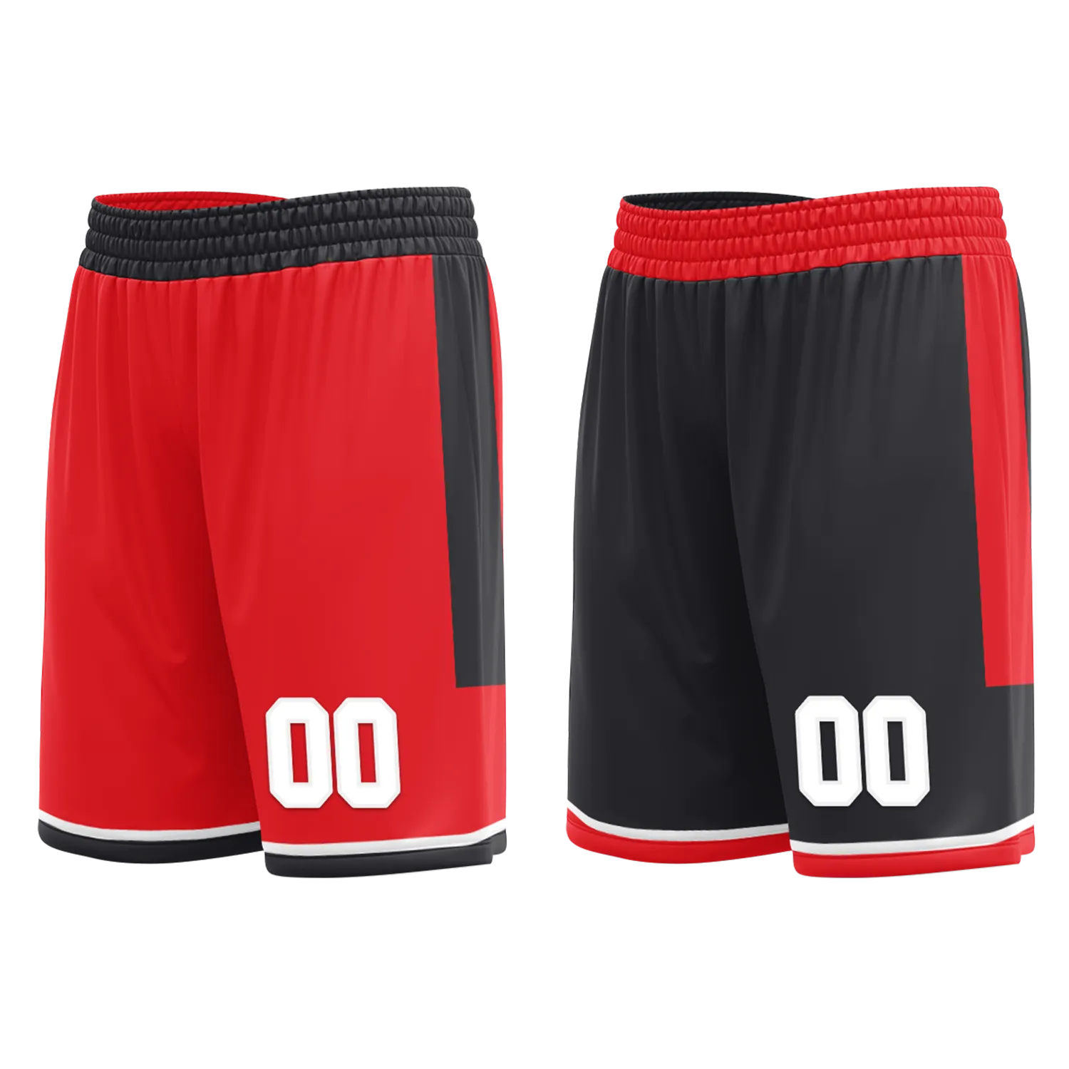 Custom Red Black Classic Style Reversible Basketball Uniform Personalized BBJR-D017025