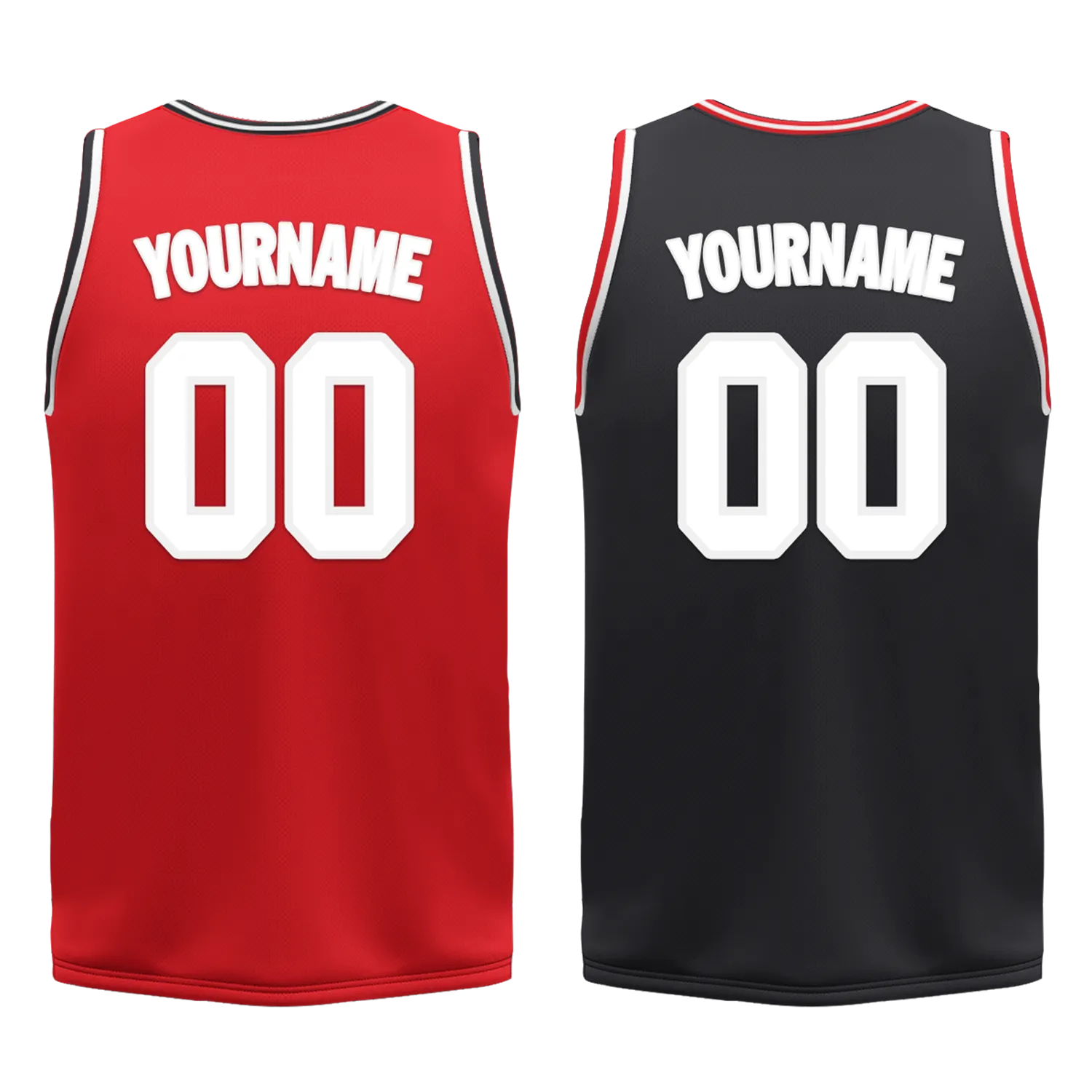 Custom Red Black Classic Style Reversible Basketball Uniform Personalized BBJR-D017025