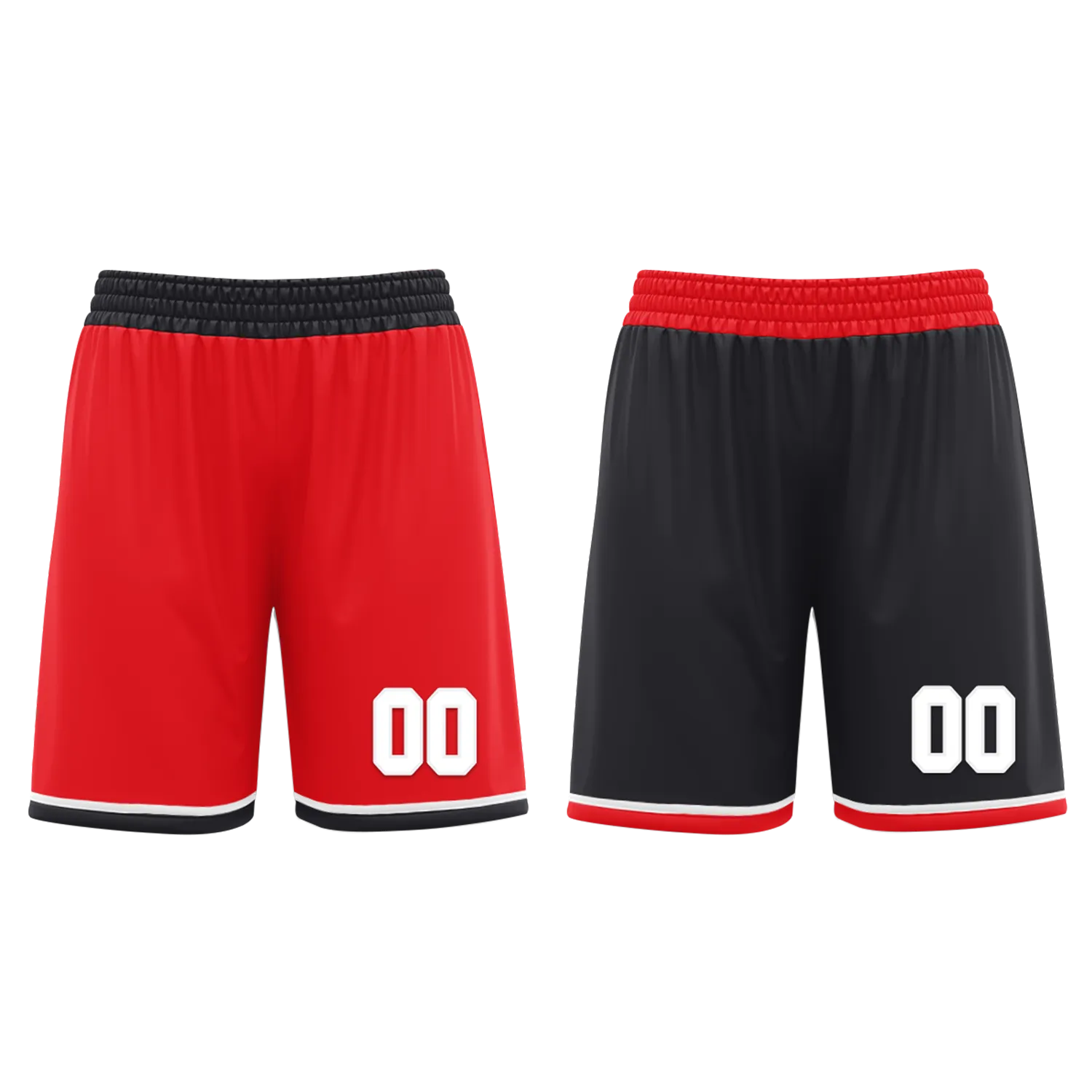 Custom Red Black Classic Style Reversible Basketball Uniform Personalized BBJR-D017025