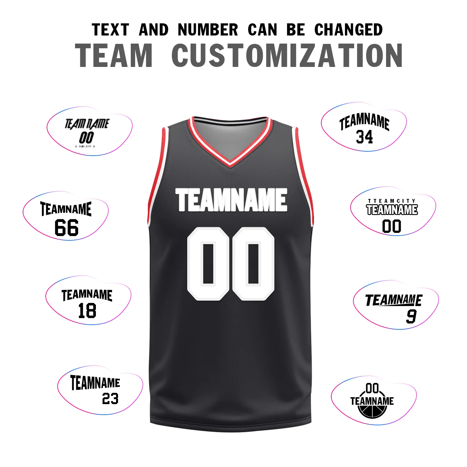 Custom Red Black Classic Style Reversible Basketball Uniform Personalized BBJR-D017025
