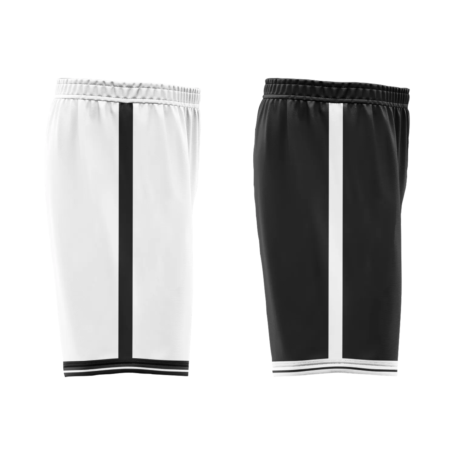 Custom White Black Classic Style Reversible Basketball Uniform Personalized COOLMAX BBJR-D017008