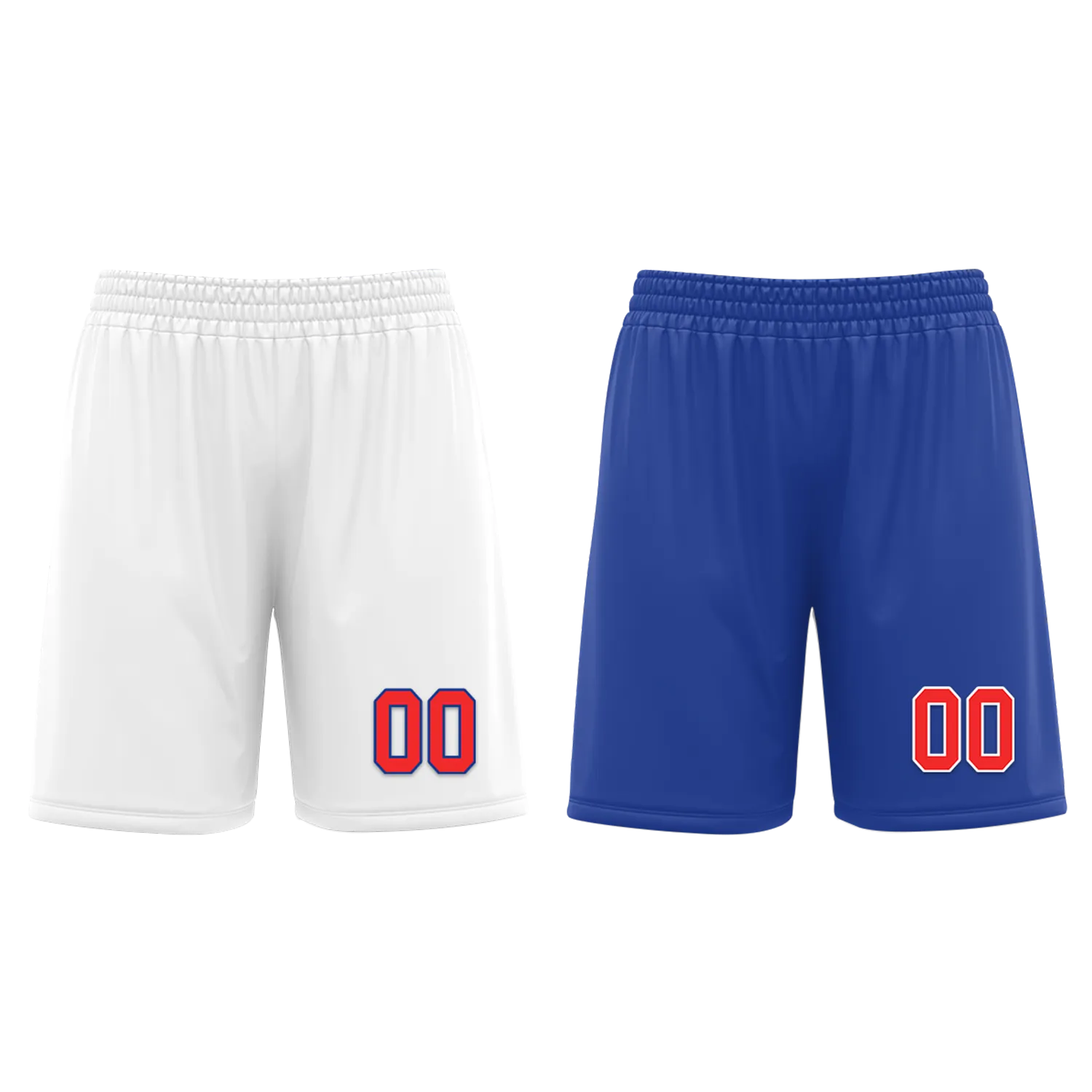 Custom White Blue Classic Style Reversible Basketball Uniform Personalized Ordinary BBJR-D017020