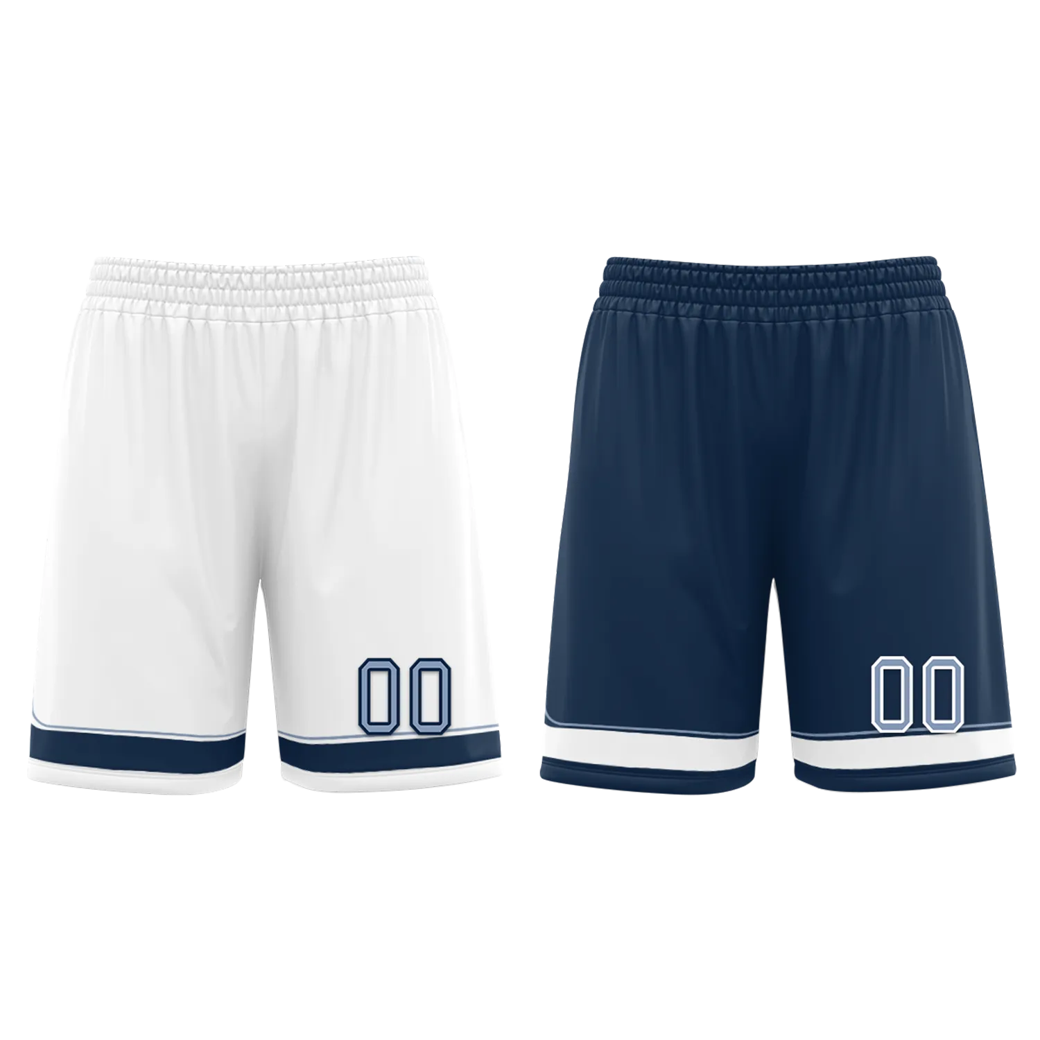 Custom White Blue Classic Style Reversible Basketball Uniform Personalized Ordinary BBJR-D017043