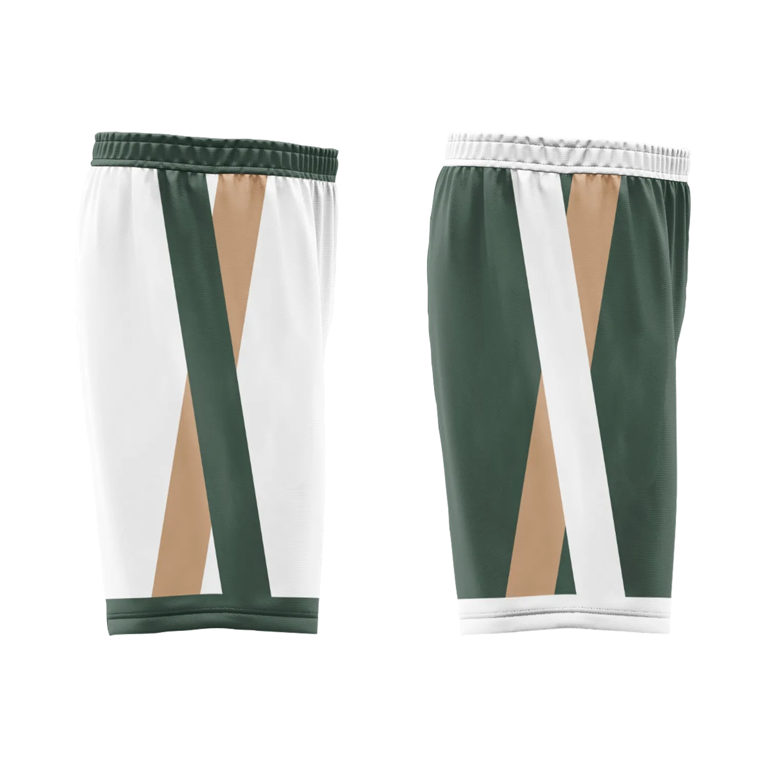 Custom White Green Classic Style Reversible Basketball Uniform Personalized BBJR-D017002