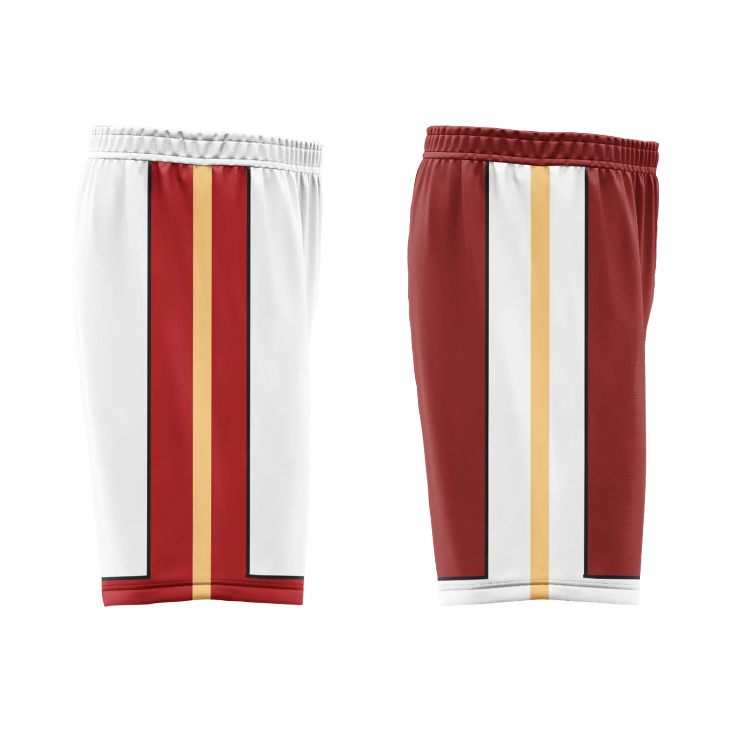 Custom White Red Classic Style Reversible Basketball Uniform Personalized BBJR-D017017