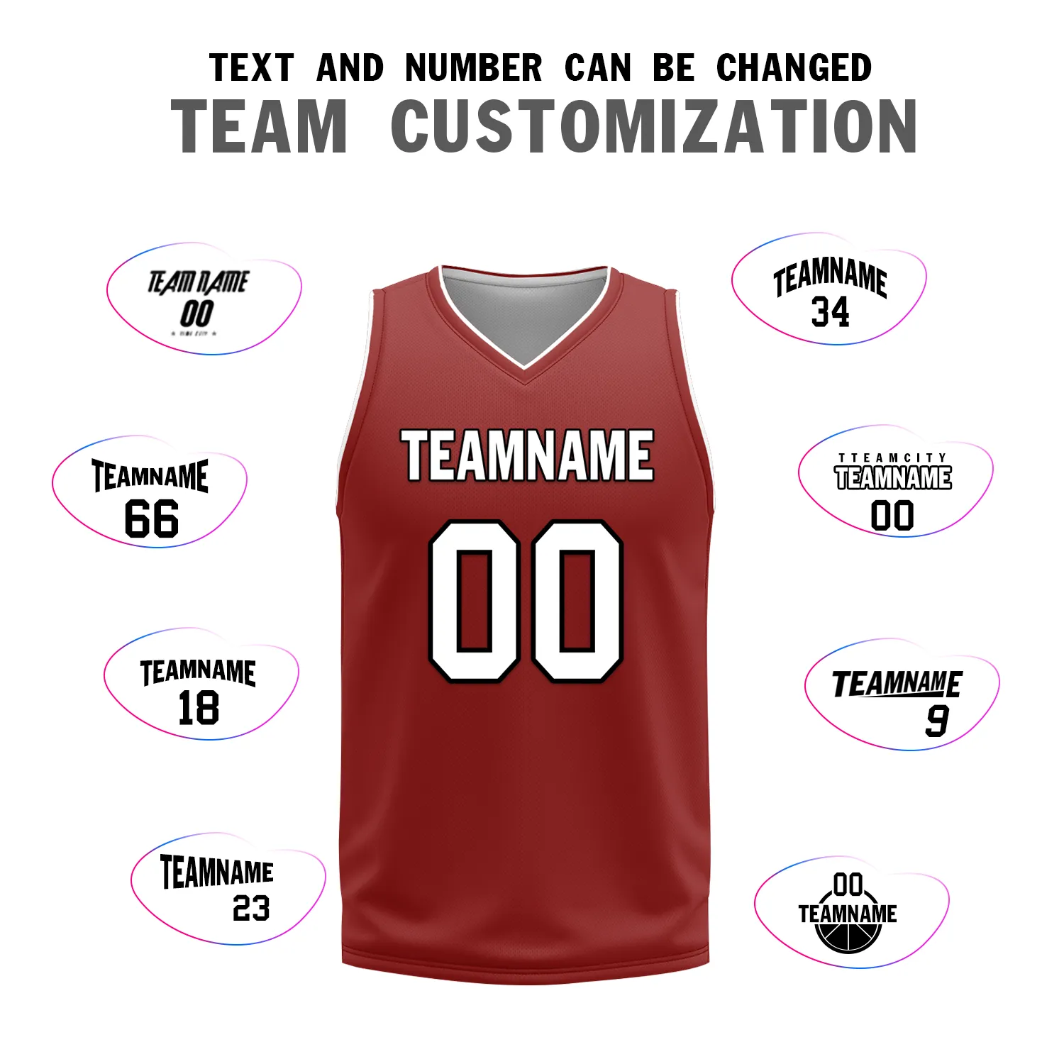Custom White Red Classic Style Reversible Basketball Uniform Personalized Ordinary BBJR-D017017