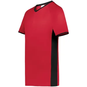 Cutter   V Neck Jersey Scarlet/Blk