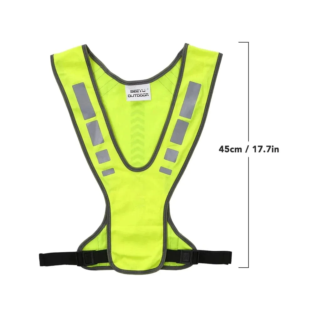 Cycling Reflective Vest High Visibility Safety Vest Outdoor Sports Running Cycling Reflective Vest with Pocket For Outdoor