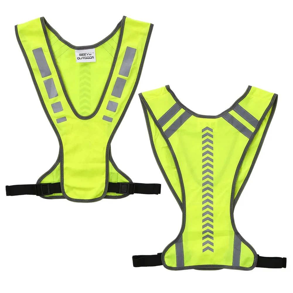 Cycling Reflective Vest High Visibility Safety Vest Outdoor Sports Running Cycling Reflective Vest with Pocket For Outdoor