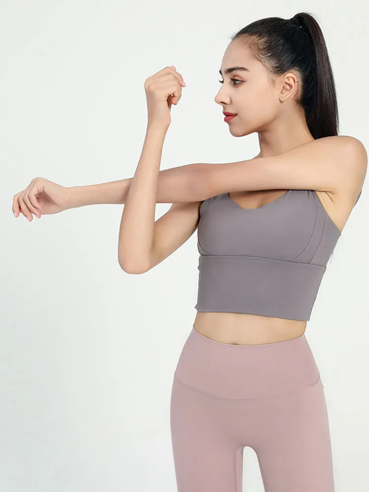 Dance Bra Anti-Sagging Gathering Fitness Underwear Thin Yoga Vest