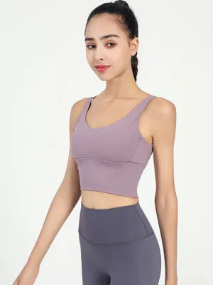 Dance Bra Anti-Sagging Gathering Fitness Underwear Thin Yoga Vest