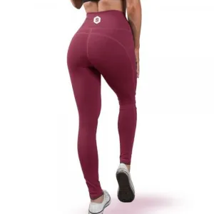 DELILAH HIGH WAISTED GYM LEGGINGS - WINE