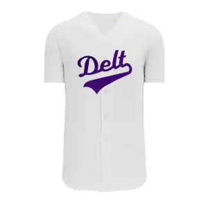 Delt White Mesh Baseball Jersey