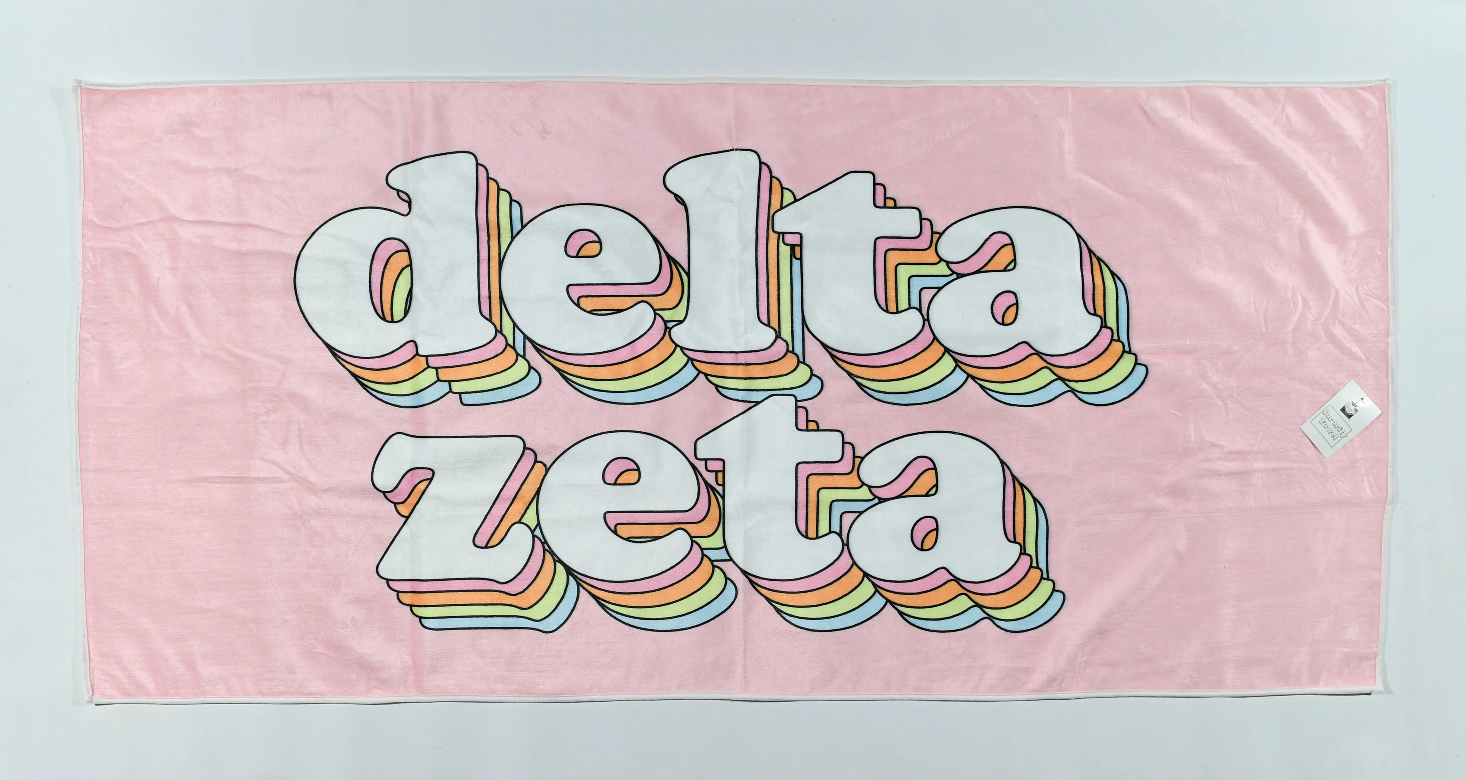 Delta Zeta Plush Retro Beach Towel