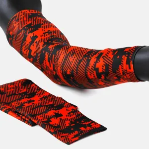 Digital ultra camo Orange-Red Black arm sleeve