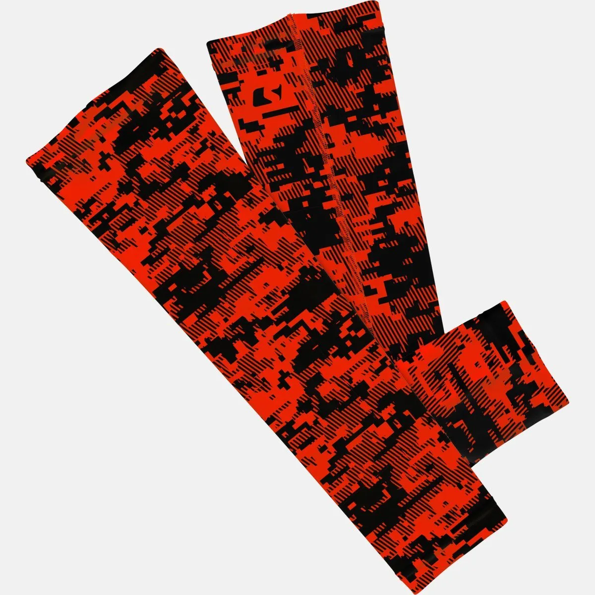 Digital ultra camo Orange-Red Black arm sleeve