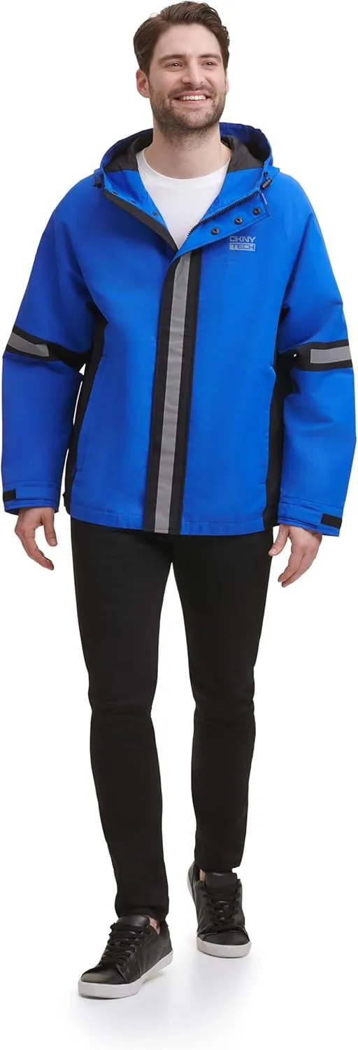 DKNY Men's Taslan Performance Hoody with Reflective Detail