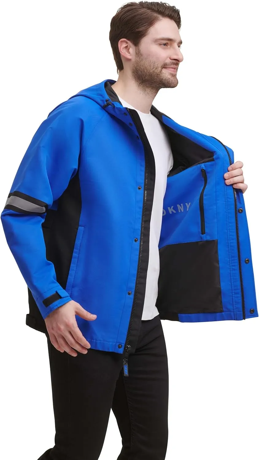 DKNY Men's Taslan Performance Hoody with Reflective Detail