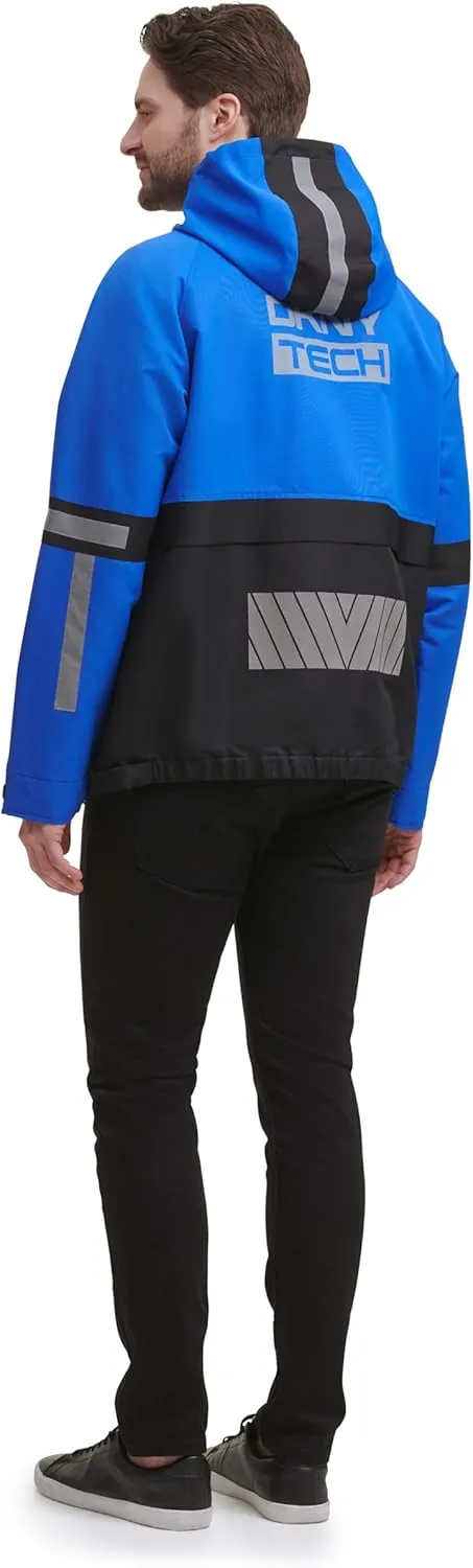 DKNY Men's Taslan Performance Hoody with Reflective Detail