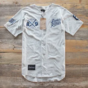 Doobious Ruffians Grey Cotton Baseball Jersey