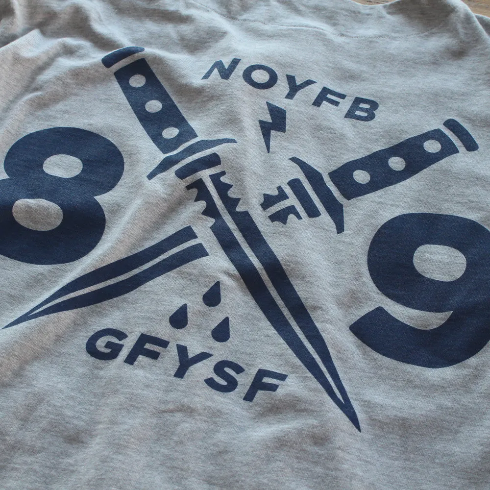 Doobious Ruffians Grey Cotton Baseball Jersey