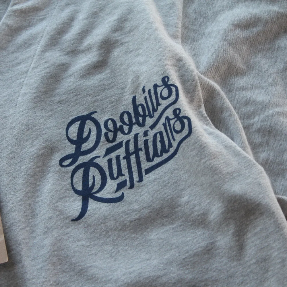 Doobious Ruffians Grey Cotton Baseball Jersey