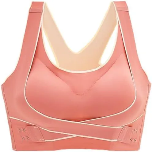 Dress Cici Seamless Front Hook Sports Bra, High Impact Push Up Workout Bra for Women B8801