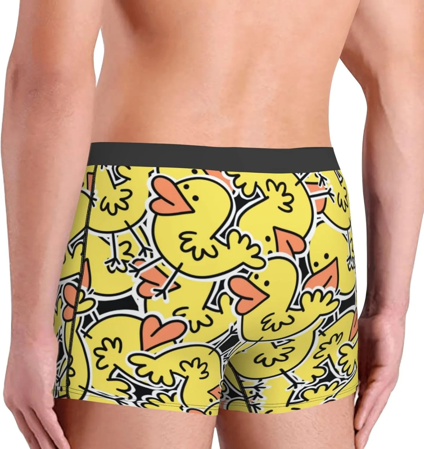 Ducks Print Boxer Briefs For Men Breathable Underwear-