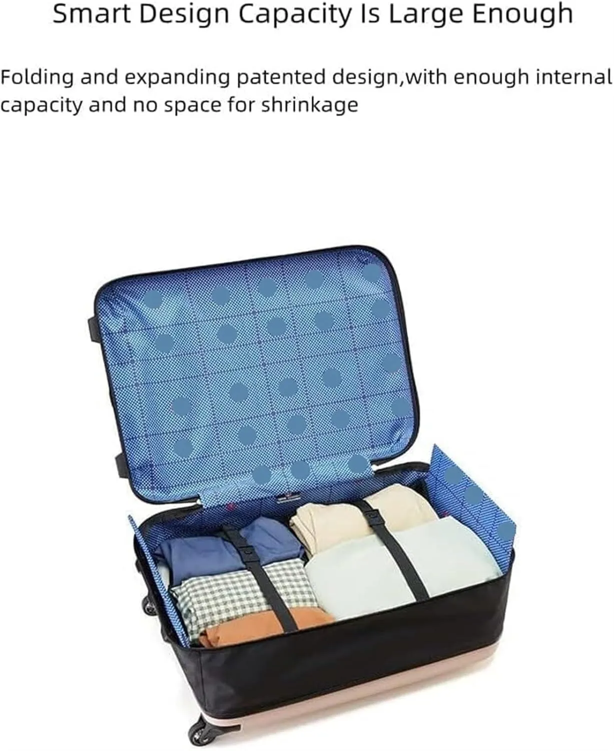 Durable Suitcase for Women Collapsible Carry On Luggage Robust And Durable Suitcases With Wheels Travel Suitcase Retro Suit Case (Color : A, Size : 20inch)